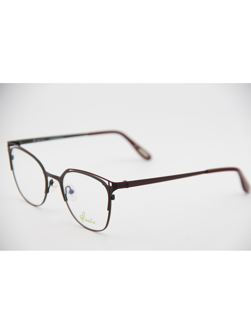 Glacee 6977 C2 Grey Red Authentic Eyeglasses 50-20-140